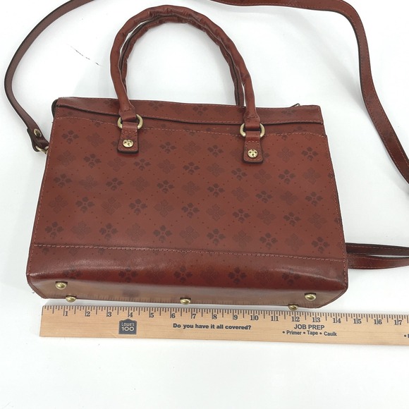 Patricia Nash Cognac Leather Satchel Crossbody w/ Dust‎ Bag & Papers - Picture 10 of 11